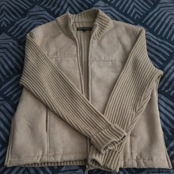 B.C. Clothing Tan Ribbed Jacket - Picture 1 of 2